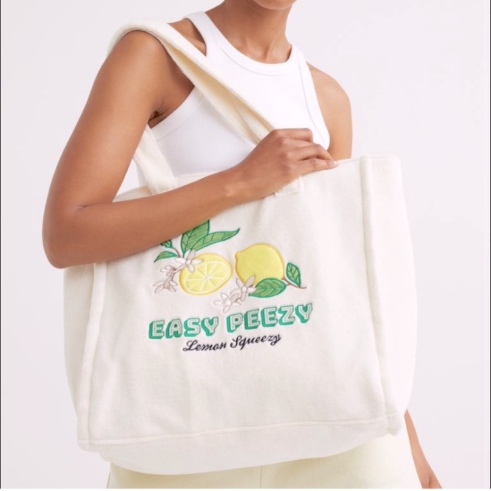 Terry cloth shopper